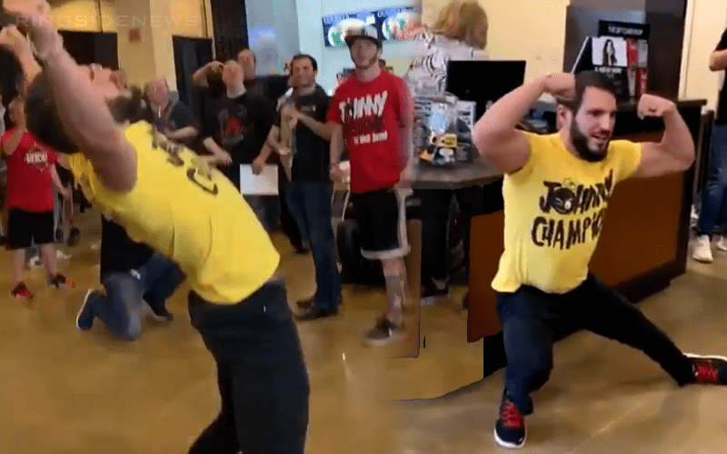 Watch Johnny Gargano Mimic Triple H & Shawn Michaels At Meet & Greet