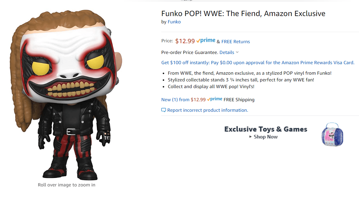 Bray Wyatt S Fiend Gets Official Funko Pop Vinyl Figure