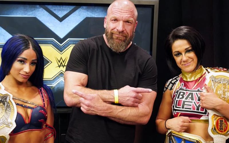 Sasha Banks & Bayley Snap A Photo With 'Papa H' Before WWE NXT Great  American Bash