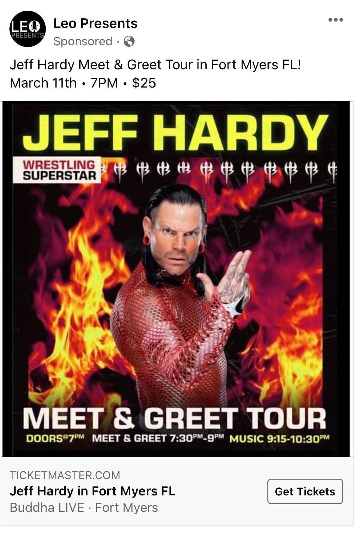 Jeff Hardy Booked For Meet & Greet Tour Outside WWE Weekly Geek