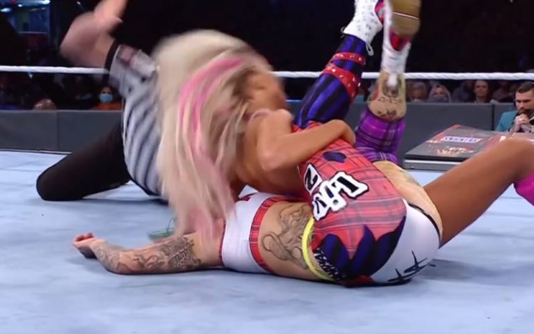 Wardrobe Malfunction During WrestleMania Match